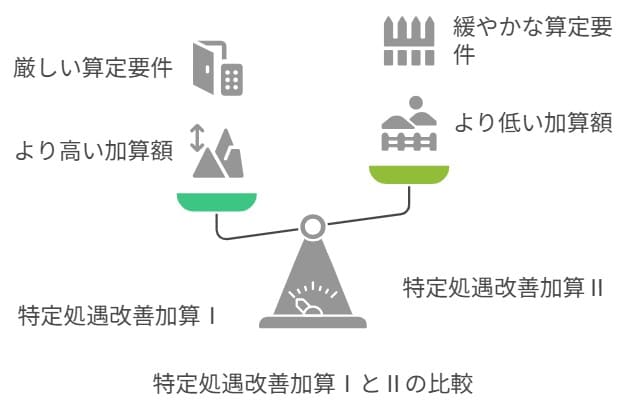 処遇改善加算1と2の違い