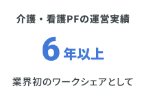介護・看護PFの運営実績 6年以上