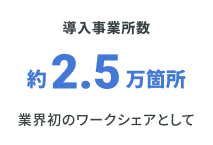 導入事業所数 約2.5万箇所